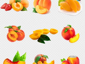 新鮮黃桃PNG素材 免扣設計元素一站式下載與應用指南